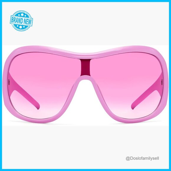 Oversized Wrap Around Sunglasses Retro Y2K Funky Shield UV Protection main image 4